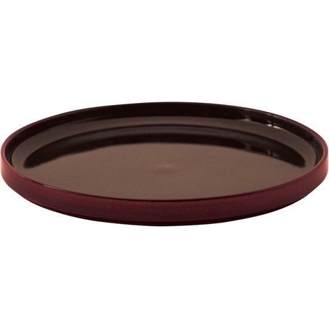 Plateau de pot de fleurs en céramique marron de diamètre extérieur 21 cm adapté au bac de drainage des fleurs d'intérieur et d'extérieur 1 (1/5)