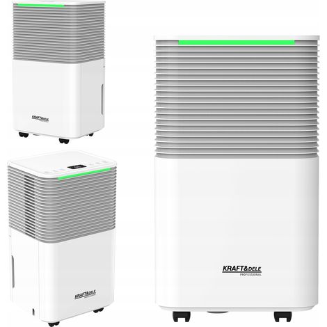Deshumidificador de aire 13L/24H con temporizador LCD, 200W, silencioso, depósito de 2,5L Kraft&Dele (1/5)