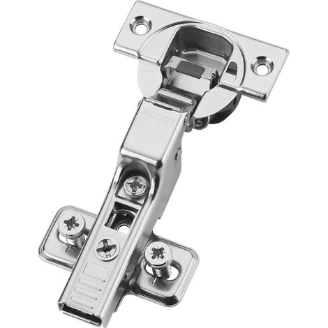 BLUM Topfband 110° mit Schließautomatik inkl. Montageplatte 173L8100 und Systemschrauben, Mittelanschlag 71B3650, Set