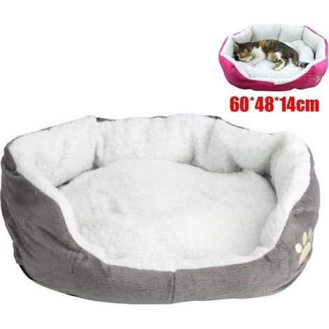 Panier Lit Coussin pour chien chat 604814cm Gris (1/4)