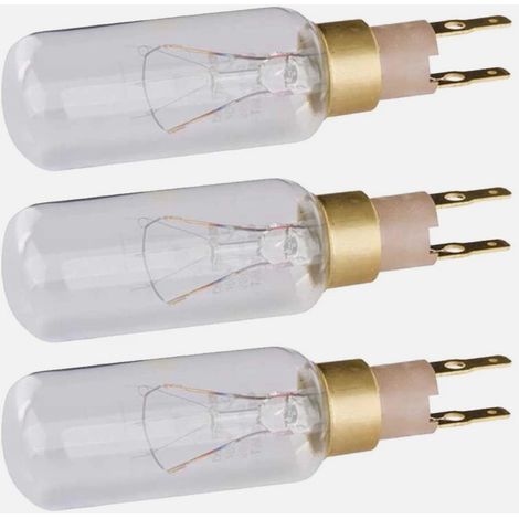 3 PEZZI LAMPADINA FRIGORIFERO 40W T-CLICK WHIRLPOOL 484000000986 ORIGINALE (1/3)