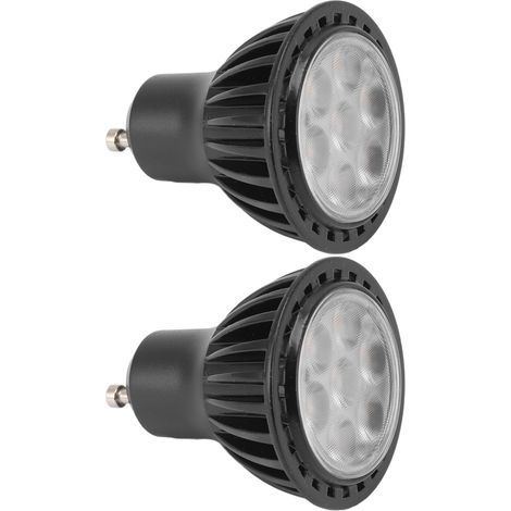 Lot de 2 ampoules LED GU10 pour spots, 3000K, 7W, lumière chaude, pour éclairage de comptoir, 110-240V. (1/5)