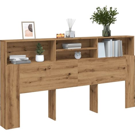 Cabecero armario madera roble artisian 200x19x103,5 cm vidaXL