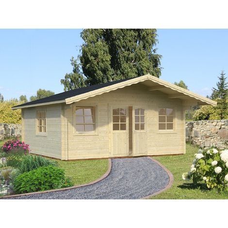Abri de jardin en bois Helena 24,6 m2 Naturel (1/4)