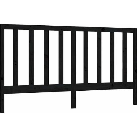 Maison Exclusive - Cabecero de cama madera maciza de pino negro 2 (1/5)