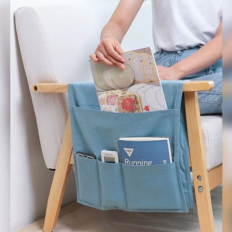 Organisateur de fauteuil pour canapé, support pour télécommande, rangement pour accoudoir de canapé
