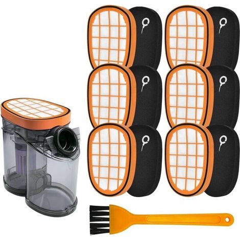 Pack of 6 Filters for Philips SpeedPro Max Aqua Handheld Vacuum Cleaners FC6723/01 FC6901-FC6904 XC7042/01 XC8045/01 XC8147/01 FC6812 FC6813 FC6823 FC6826 Replacement Filters (1/4)