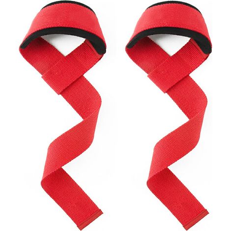 Lifting Straps - Neoprene Padded Wrist Support - for Deadlift Barbell Pull Up - 1 Pair (1/5)
