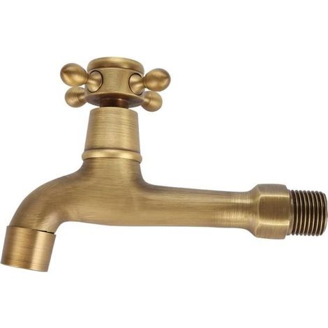 Robinet de jardin en laiton fixé au mur Ruban à eau Dorée -OLL (1/4)