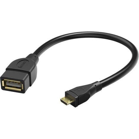 Hama USB - microUSB Typ B Kabel 0,15 m schwarz 1 Stück. (1/3)