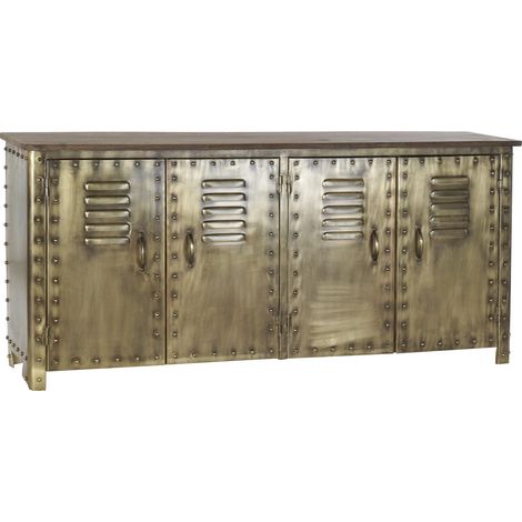 Metallbuffet 152x35x69 Gold Metallmaterial Multicolor -Farbfamilienbuffets und TV -Möbeldetails (1/5)