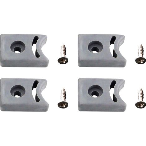 Butées En Caoutchouc Pour Porte De Douche - Accessoires De Roulettes - Installation Haute Et Basse - Lot De 4 (1/5)