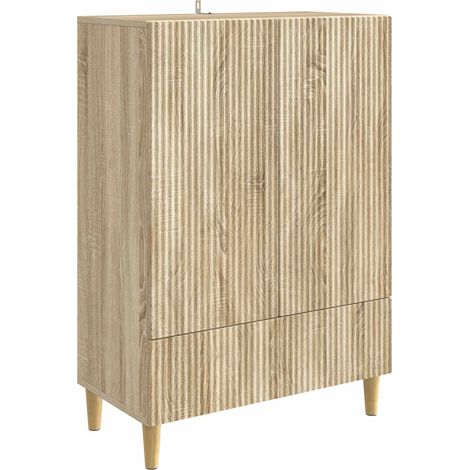Aparador Roble Sonoma 66 x 34,5 x 95 cm Madera de Ingeniería vidaXL