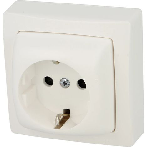 Embase 2P + TT monobloc blanc Legrand Oteo 086031