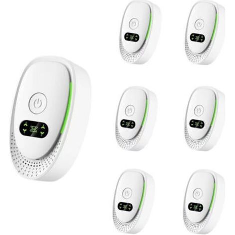 Ultrasonic Repellent (6-Pack) – Anti-mouse, rat, mosquito and spider repellent. Multifunctional electronic repellent for ants, cockroaches and bats. 360° ultrasonic repellent. (1/5)