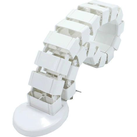 Goulotte de 150 cm pour câbles sous bureau, gestion des câbles, organisateur de câbles en spirale, blanc (1/5)