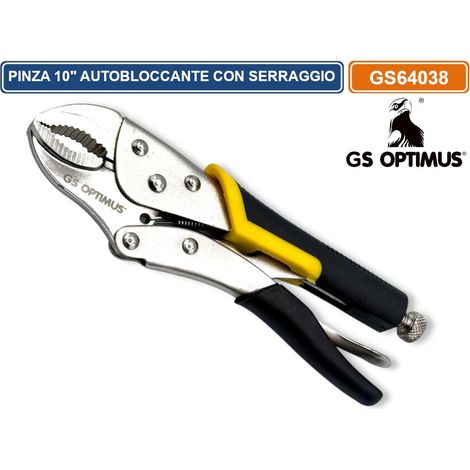 GS OPTIMUS GS64038 PINZA AUTOBLOCCANTE 10" CON RELOZIONE SERRAGGIO A VITE IMPUGNATURA ERGONOMICA (1/3)