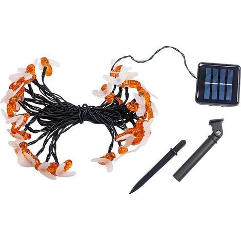 Guirlande Solarleuchte für den Garten, 12 m, 8 Modi, Guirlande Lumineuse Solaire étanche pour extérieur, Girlande, Weihnachten, Urlaub – Weißes Licht (1/5)