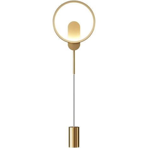 Bracket Light Applique Murale Nordique à LED pour Salon, luminaire Mural géométrique, Lampe de Chevet de Chambre à Coucher, Couloir (doré 3000 K) Wall Lamp (1/5)