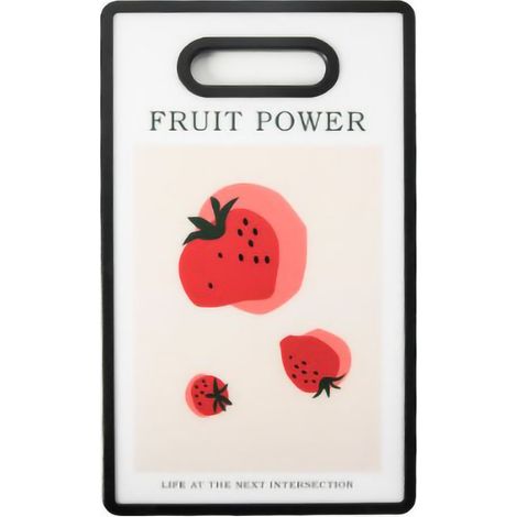 Planche à Découpe en Acrylique pour Enfants - Facile à Nettoyer, Idéale pour Fruits et Aliments Bébé, Design Carré Fraise, Cuisine Maison (1/5)