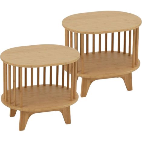Table de chevet en bambou naturel (lot de 2) - IPANEMA (1/5)