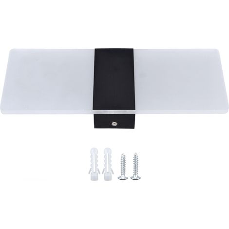 Luminaire mural LED 6W acrylique 360° haute luminosité, éclairage direct et indirect pour chambre et cantine, 90‑265V, noir