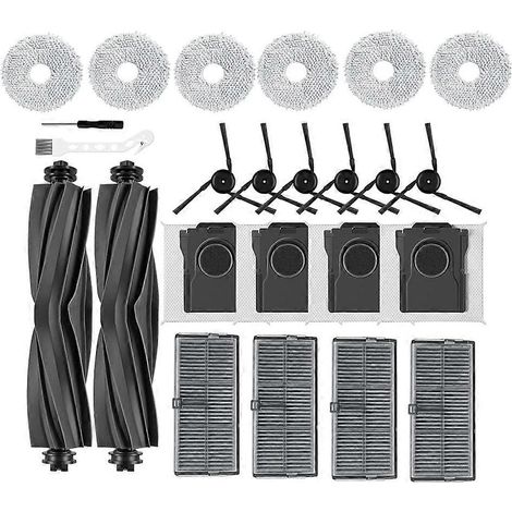 Pour robot aspirateur Dreame L40 Ultra/ X40 Ultra/ X40 Master/Mova P10/ P50 Pro Ultra : brosse latérale principale, filtre de nettoyage, sac à poussière (1/5)