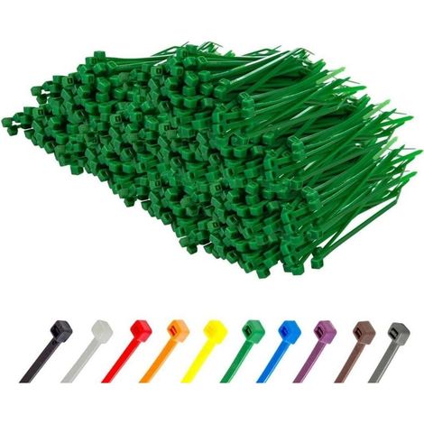 Kabelbinder 1000 Stück 100 x 2,5 mm Grün UV-beständig 8,1 kg (1/5)