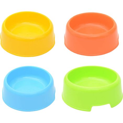 4 gamelles pour animaux, plastique non toxique, larges et peu profondes, faciles à nettoyer et à transporter (1/5)