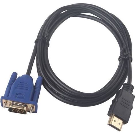 Cable Adaptateur Hdmi Vers Vga - 3 M - Pour Lecteur Blu Ray Dvd Projecteur - 1 Piece (1/4)