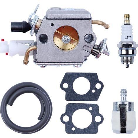 Carburateur pour tronçonneuse Husqvarna 340 340E 345 346 346XP 350 351 353 Zama C3-EL42 avec filtre à carburant, bougie d'allumage, joint de carburateur, remplace 503283208 (1/5)