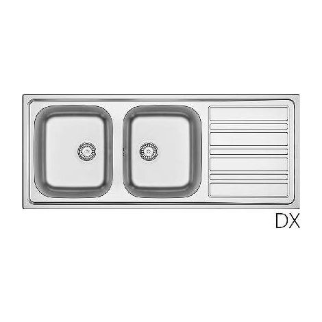 ÉVIER EN ACIER INOXYDABLE À ENCASTRER MODÈLE LS06 120 X 50 CM Dimensions : 120 cm Égouttoir à gauche