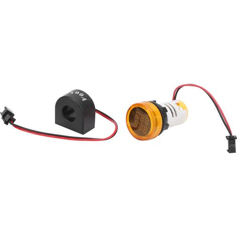 Témoin lumineux AD101-22VAM Double Affichage Tension Courant AC50-500V 0-100A Voyant Jaune (1/5)