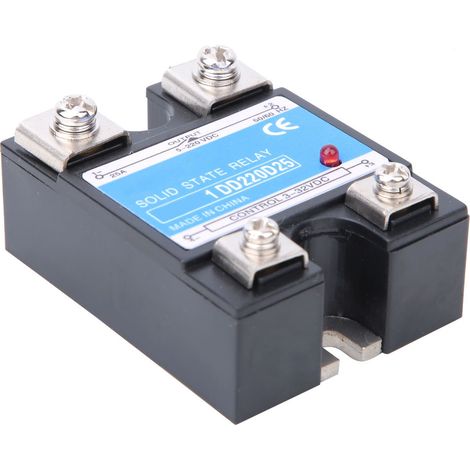 Halbleiterrelais DC DC SSR Eingang 3-32VDC Last 5-220VDC Steuerrelais (25A) (1/5)