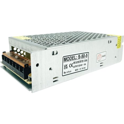 5V 10A 50w Switching Power Supply Voltage Stabilizer Transformer with Short Circuit Protection AC220V to DC5V For Industrial Automation, LED Lights (1/5)