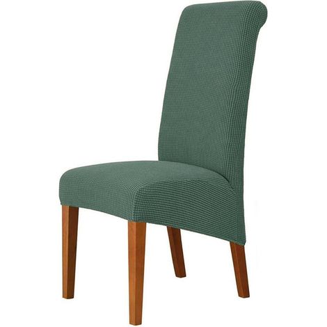 Housses de chaise extensibles XL pour salle à manger, lot de 4, lavables, vert clair (1/5)