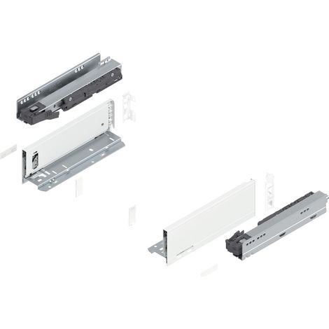 Blum Legrabox pure H M Schubladenschienen Set 1 Paar, 40kg 270mm Tip On Vollauszug, seidenweiß