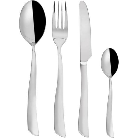 Set di posate in acciaio per 6 persone, 24 pezzi. (1/5)
