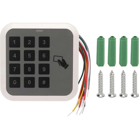 Contrôle d'accès avec clavier tactile, entrée sécurisée sans clé et déverrouillage par carte à mot de passe convient aux maisons, villas et bureaux (version standard). (1/5)