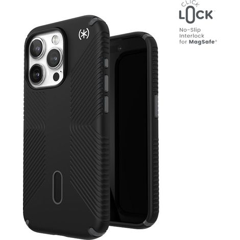 Funda Speck Presidio2 Grip ClickLock y MagSafe para iPhone 15 Pro (Negro / Gris pizarra / Blanco) (1/5)