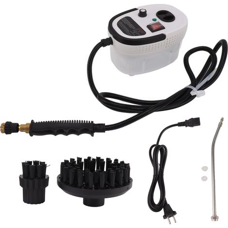 Nettoyeur vapeur blanc 2500 W pour éliminer la saleté, la crasse et la graisse. Haute pression, température et chauffe rapide. Idéal pour la cuisine, la voiture et la salle de bain. Prise UE 220 V. (1/5)