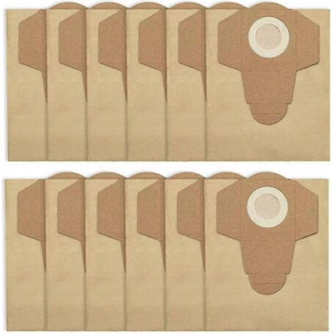 Paquete de 12 bolsas para polvo de 20 litros para la aspiradora Einhell BT-VC 1250S (repuestos y accesorios). (1/5)