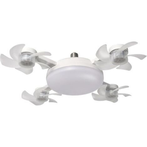 Ventilateur de plafond 4 pales avec éclairage LED intégré et télécommande sans fil – Réglable en vitesse et luminosité, design moderne pour salon ou chambre