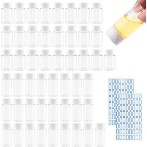 50 botellas de plástico transparente vacías y rellenables (1/5)