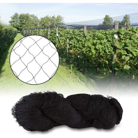 Vogelschutznetz, Nylonnetz für Obstpflanzen, Schutznetz, 15 x 15 m, Schwarz (1/5)