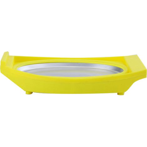 Machine à glace roulée mini, compacte, efficace et facile à utiliser pour préparer soi-même yaourt glacé, sorbet et gelato (jaune).