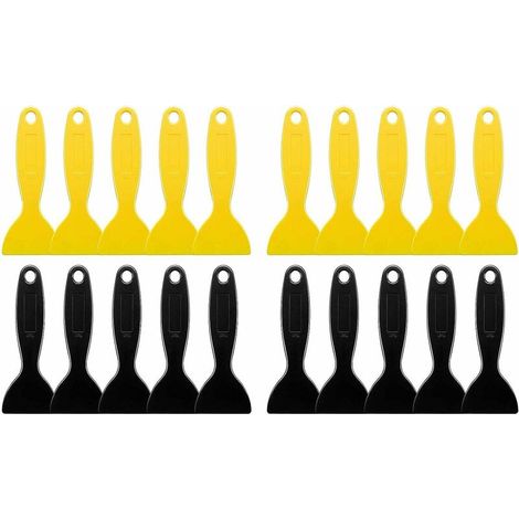 DEESSE SHOP - Spatule en plastique Couteau à mastic Mur Couteau à mastic Outil de grattoir Grattoirs à peinture flexibles Spatule souple Outil de grattoir pour emballage en vinyle peint et voiture 20 (1/5)