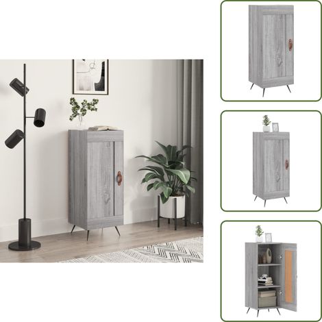 Sideboard Grau Sonoma 34,5x34x90 cm Holzwerkstoff - Sideboard - Wohnzimmermöbel - Holz Sideboard - Grau Sideboard - Modernes Sideboard (1/5)