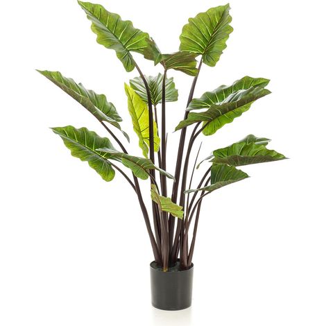 Plante Artificielle Colocasia Pink China Oreille d'Éléphant Déco Intérieur 130 cm - PANGIVO (1/5)