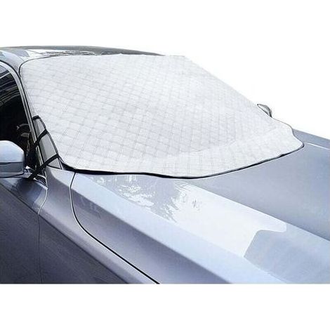 Parasol para parabrisas de coche, triple imán, resistente a los rayos UV y al calor, a las heladas, a la nieve y al hielo, ajuste universal para la mayoría de los vehículos, 193 x 126 cm, plegable. (1/4)